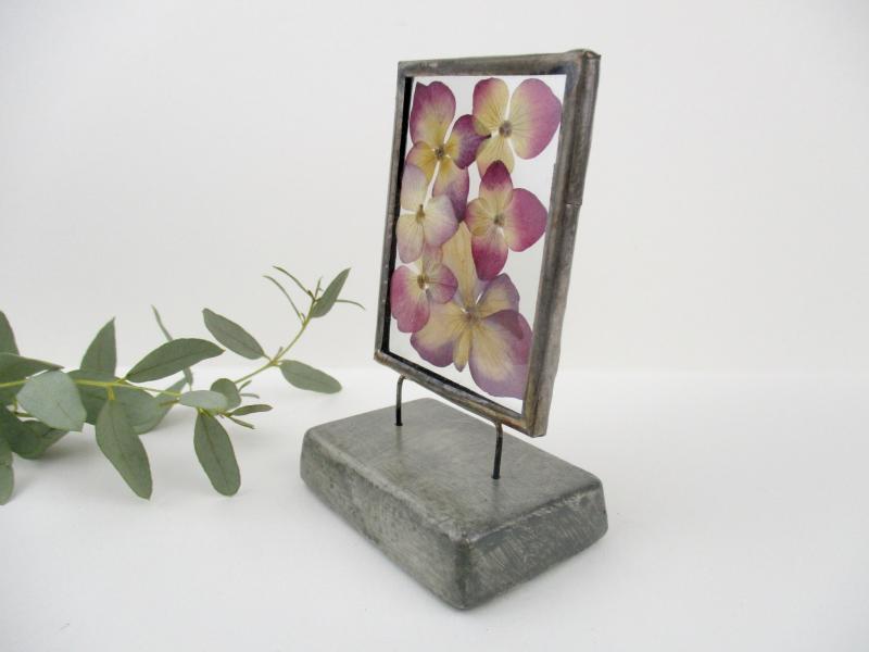 Ingelijste bloemen met standaard LSK03